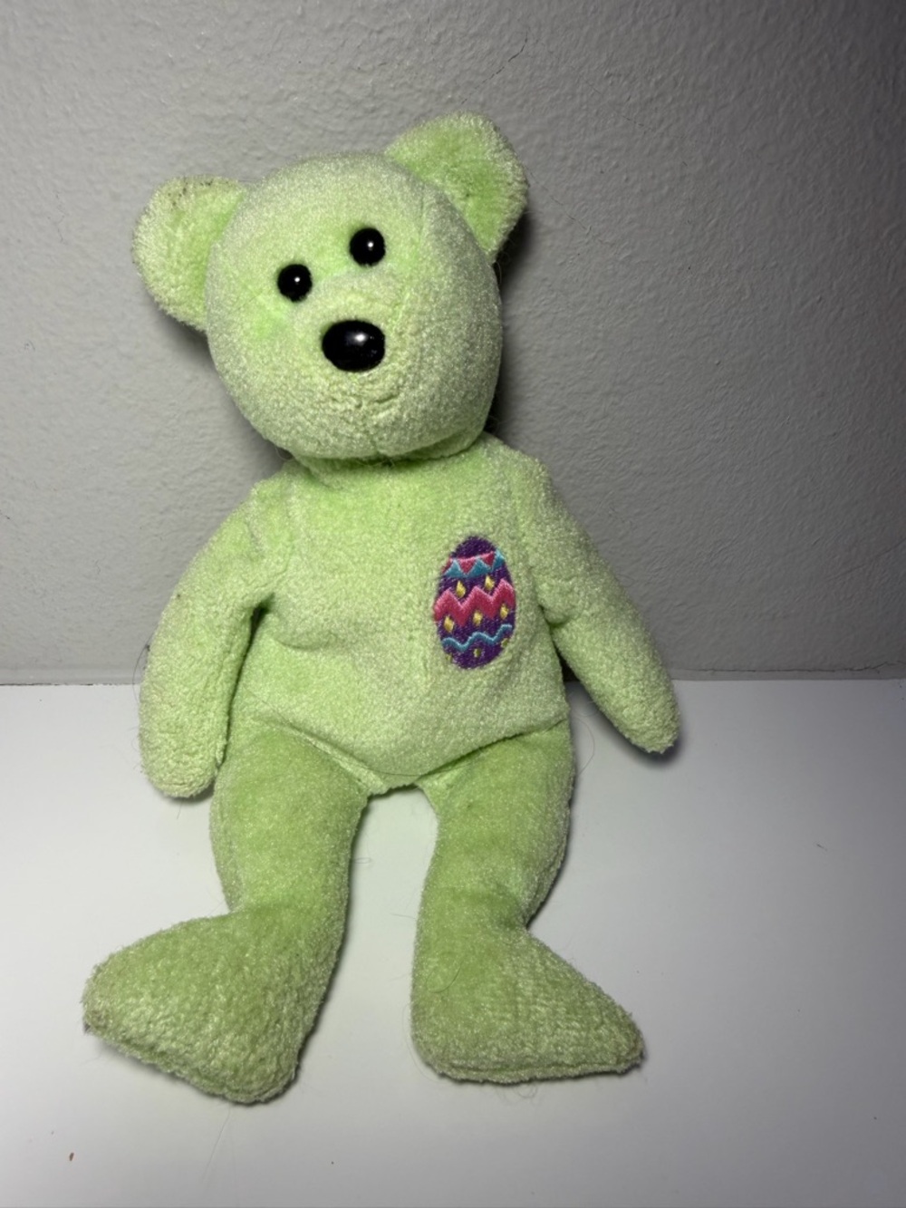 Ty beanie baby, rare eggs 2007 Light Green Plush Bear